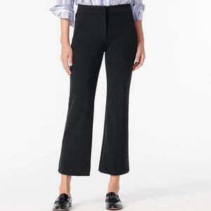 NWT J. Crew Women’s Hayden kickout crop pant in bi-stretch cotton Black sz 00